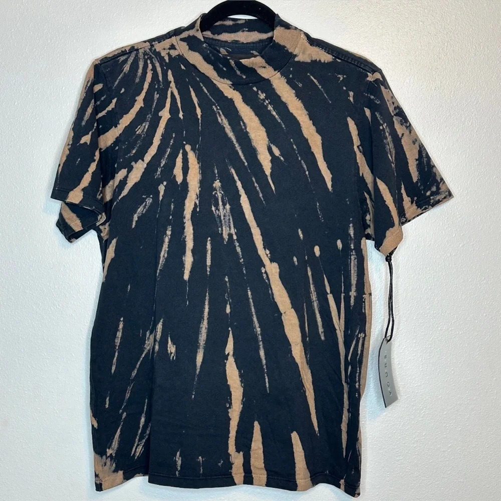 Les Tien Mock Neck Tie Dyed Tee